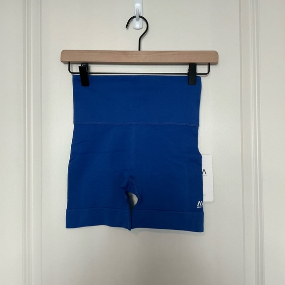 AVA Pants - AVA Active Blue High-Waisted Juno Spandex Shorts